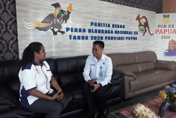 Koordinasi persiapan Audiens Program P4GN di Ruang Panitia Besar Pekan Olahraga Nasional (PB PON) XX Papua 2020