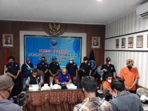 Press Release Pengungkapan Bandar Besar Kasus Narkotika Jenis Shabu di Kota Jayapura