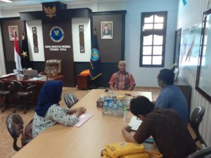Kunjungan Silaturahmi dan Wawancara Tim dari Puslitdatin BNN RI di BNNP Papua