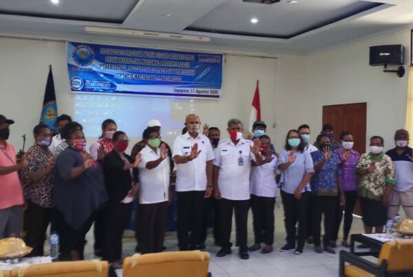 Sosialisasi mengenai Rehabilitasi, Pascarehabilitasi, dan Pemulihan Berbasis Masyarakat di Aula Diklat Kementrian Sosial Provinsi Papua