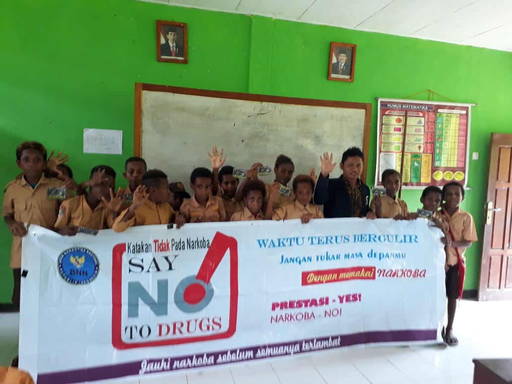 Diseminasi Informasi P4GN melalui sosialisasi di SD Kwimi Kabupaten Keerom