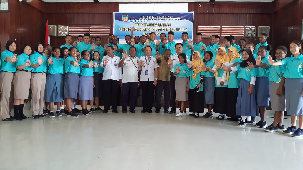 Diseminasi Informasi melalui Penyuluhan yang diselenggarakan oleh Dinas Pariwisata Kebudayaan Pemuda dan Olahraga Kabupaten Mimika.