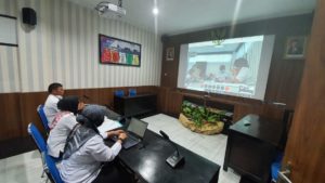Pelaksanaan Vidcon terkait Pelaksanaan Pemulihan Berbasis Masyarakat (PBM)
