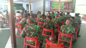 PSM melalui Sosialisasi Bahaya Narkoba dan Tes Urin Narkotika di Bekangdam XVII/Cenderawasih