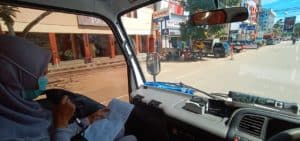 KIE Keliling dengan Mobil Sosialisasi P4GN di Jalan Dewi Sartika Lingkaran Abepura