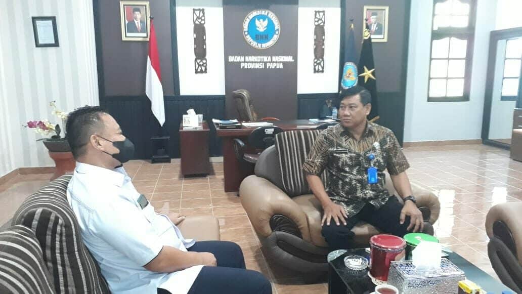 Kunjungan Kerja Direktur Reserse Narkoba Polda Papua Ke Kantor BNNP Papua Kunjungan Kerja