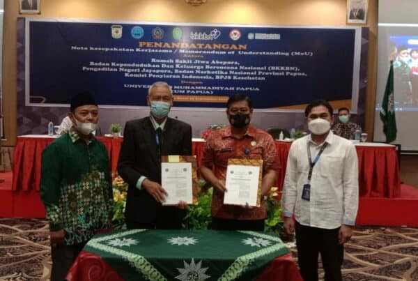 Penandatanganan MOU Untuk Mendukung Pelaksanaan INPRES RAN P4GN Di Lingkungan Universitas Muhammadiyah Papua Penandatanganan MOU Untuk Mendukung Pelaksanaan INPRES RAN P4GN Di Lingkungan Universitas Muhammadiyah Papua