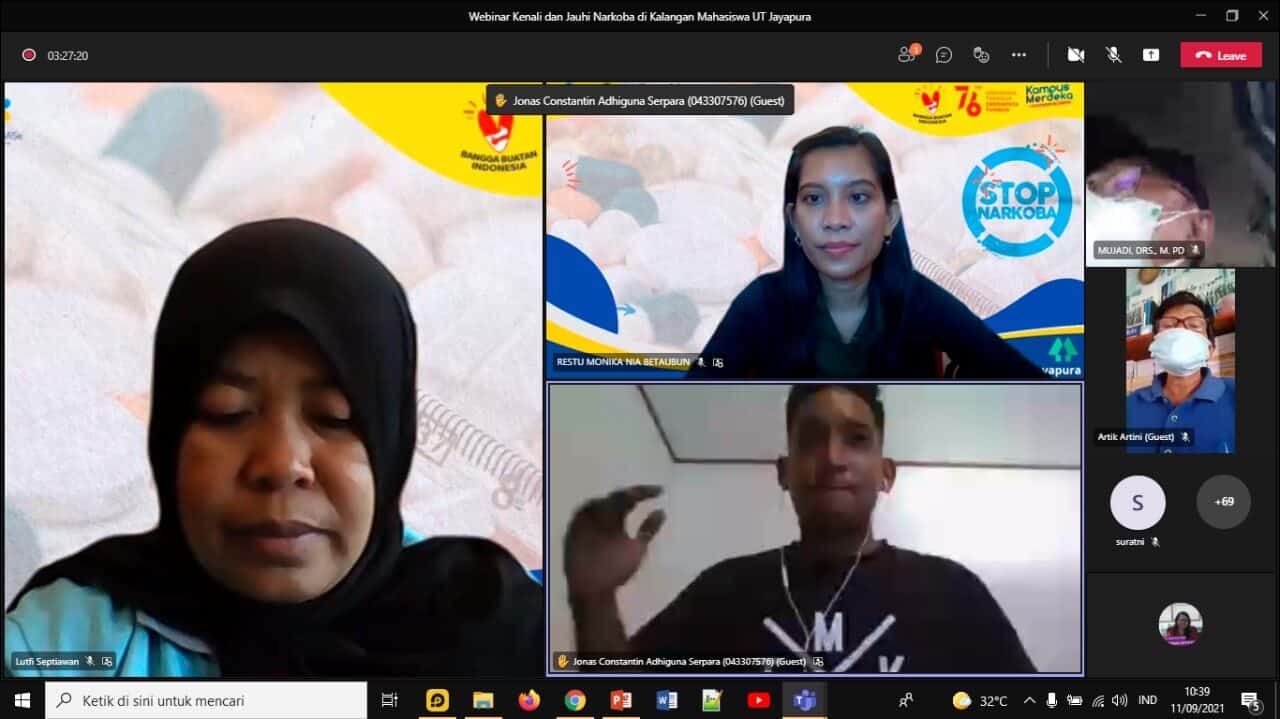 Webinar Informasi dan Edukasi P4GN di Universitas Terbuka Jayapura Webinar Informasi dan Edukasi P4GN di Universitas Terbuka Jayapura