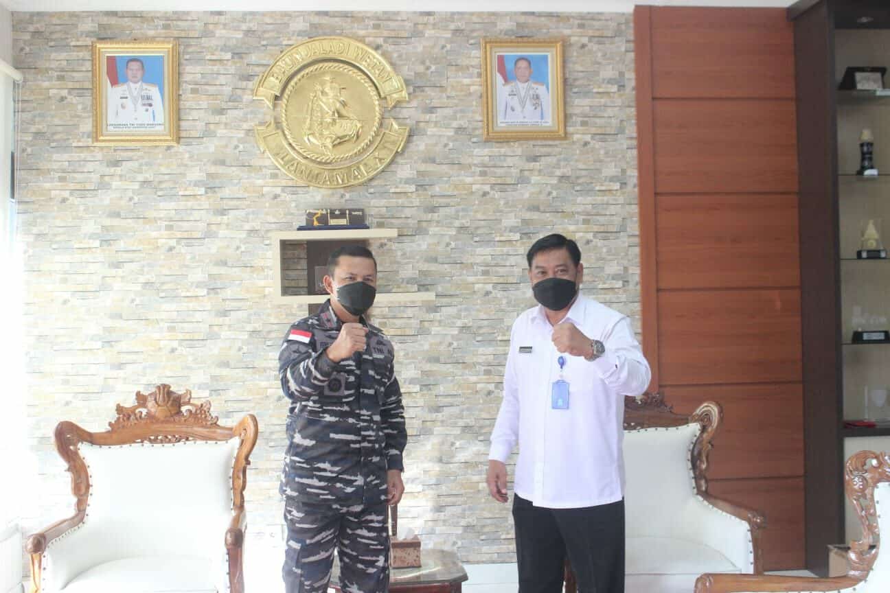 Koordinasi dan Sinergitas Program P4GN Bersama Komandan Lantamal X Jayapura Brigjen TNI (Mar) Feriyanto P. Marpaung Koordinasi dan Sinergitas Program P4GN Bersama