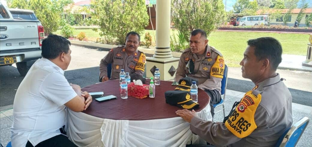 Kunjungan dan Koordinasi Kepala BNNP Papua di Kantor Kepolisian Resor Jayawijaya