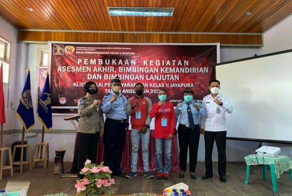 Pembukaan Asesmen Akhir Bimbingan Kemandirian dan Bimbingan Lanjutan Klien Balai Pemasyarakatan Kelas II Jayapura T.A 2021