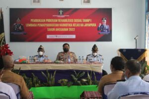 Pembukaan Program Rehabilitasi Sosial Tahap I LAPAS Narkotika Kelas IIA Jayapura T.A 2022