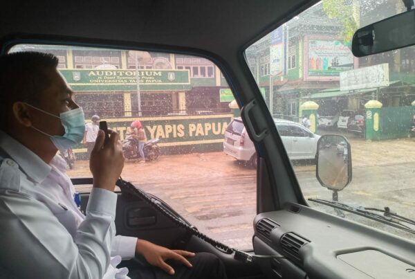 KIE P4GN Keliling dan Pemutaran Lagu Mars BNN di Sekitar Jalan Kota Jayapura