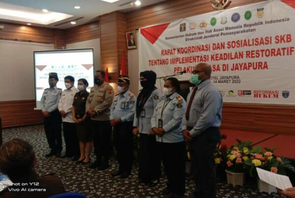 Rapat Koordinasi dan Sosialisasi SKB Tentang Implementasi Keadilan Restoatif Bagi Pelaku Dewasa di Jayapura