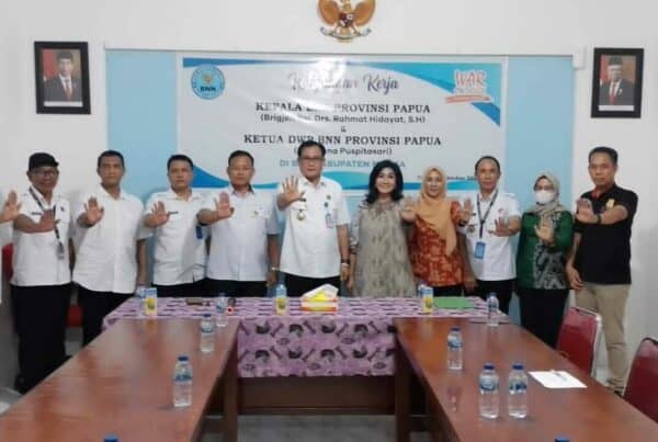 Kunjungan Kerja Kepala BNNP Papua dan Dir. Narkoba Polda Papua ke BNNK Mimika