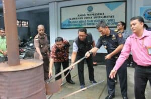 Pemusnahan Barang Bukti Narkotika Jenis Ganja