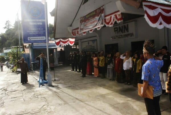 Upacara DIRGAHAYU REPUBLIK INDONESIA ke 78 dilingkungan BNNP Papua