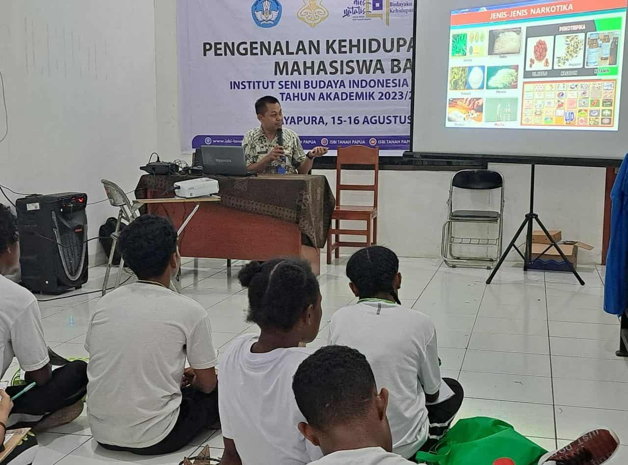 KIE P4GN Sosialisasi Pencegahan Narkoba di lingkungan Kampus nstitut Seni Budaya Indonesia (ISBI) Tanah Papua