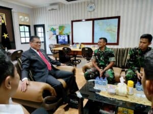 Koordinasi P4GN Satgas Pamtas RI – PNG Yonif 122/TS